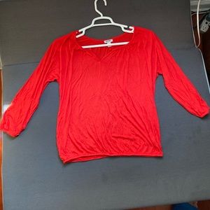 Old Navy maternity medium red quarter length blouse